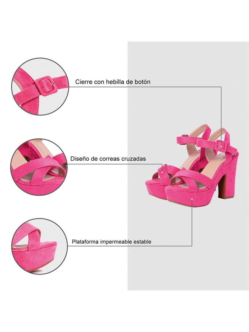 Sandalia Taco Rosado Fiesta WXY370-21 Weide-6