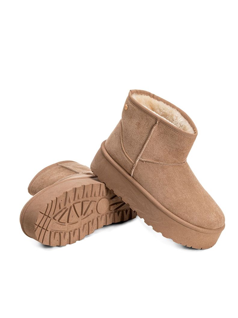 Botin Caqui Casual Mujer Weide LT122-4