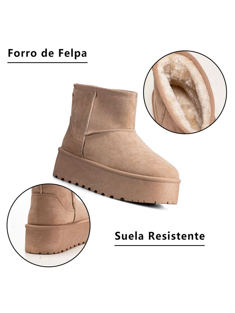 Botin Caqui Casual Mujer Weide LT122-6