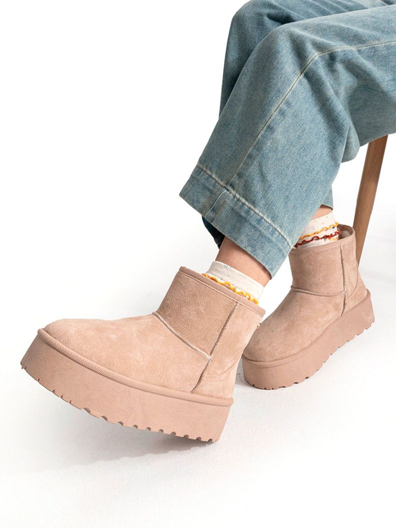Botin Caqui Casual Mujer Weide LT122-1