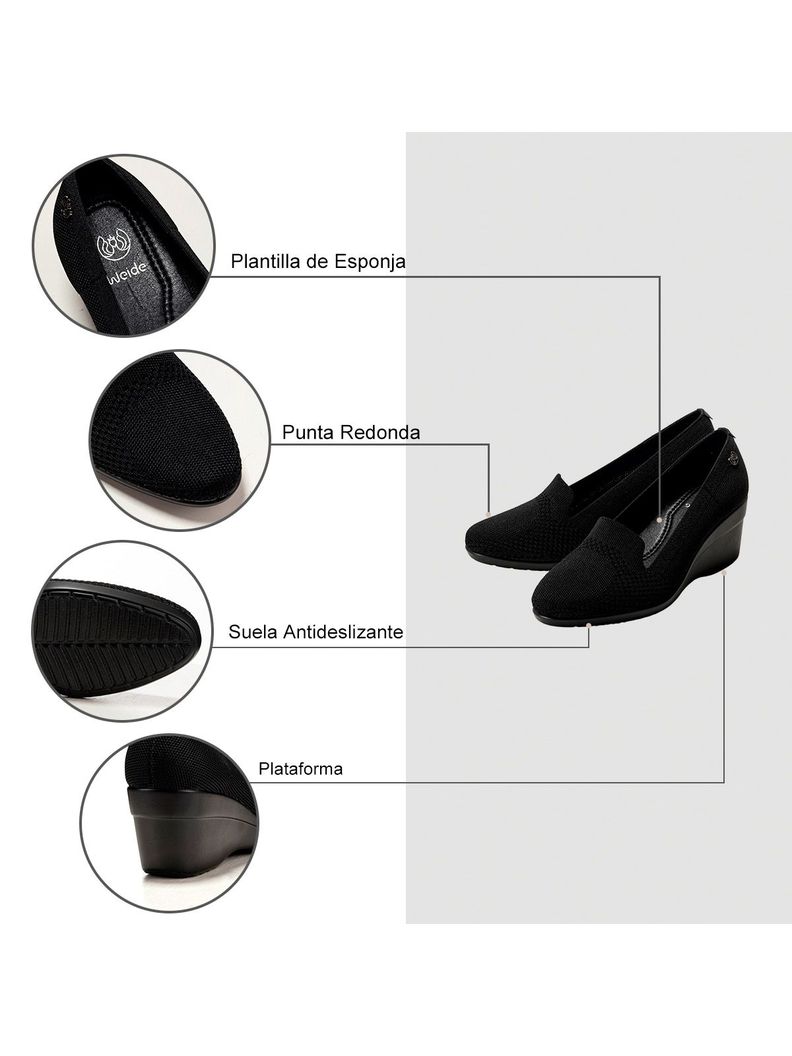 Zapatos Negro Casual Mujer Weide GH116-5