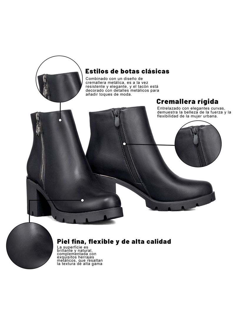 Botin Casual Mujer Tacon Alto Clasico Weide HX507-5