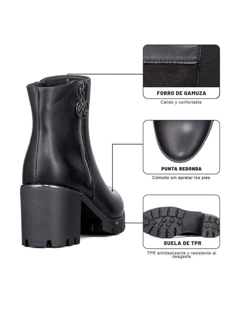 Botin Casual Mujer Tacon Alto Clasico Weide HX507-6