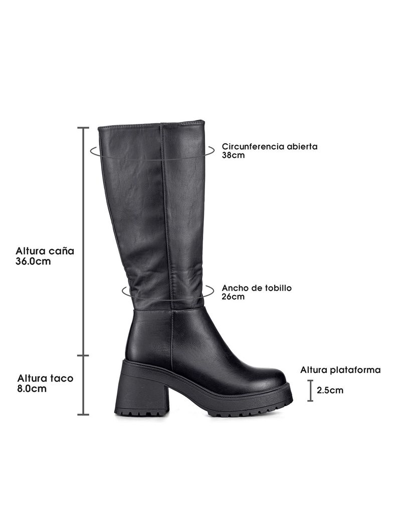 Bota Larga Mujer Tacon Grueso Vintage Elegante Weide CZY602-5