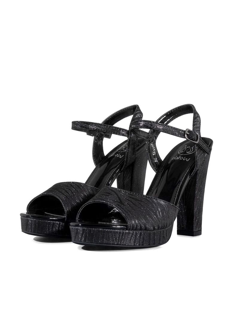 Sandalia Taco Fiesta Elegante Glitter Mujer Weide YOU237-2
