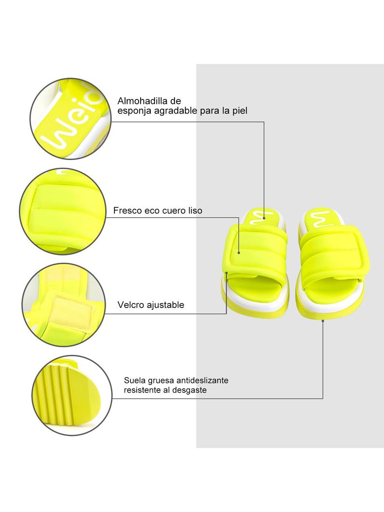 Sandalia Plataforma Amarillo Casual GH98 Weide-5