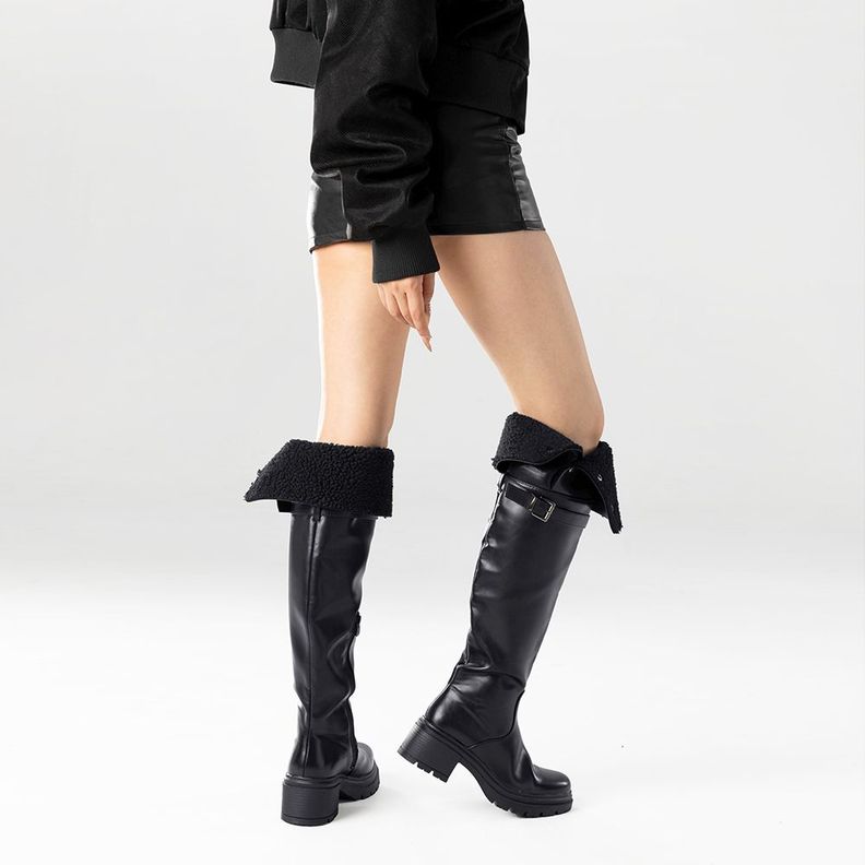 Botas Largas Mujer De Moda Comodo Tacon Grueso Weide CZY615-1