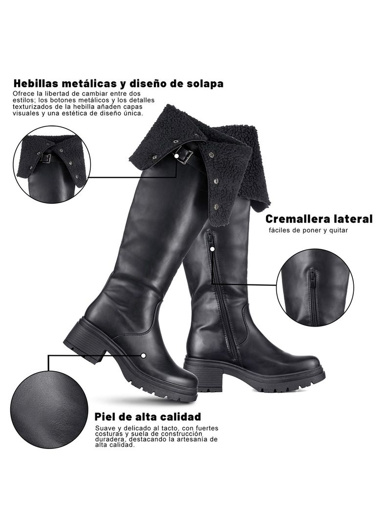 Botas Largas Mujer De Moda Comodo Tacon Grueso Weide CZY615-6