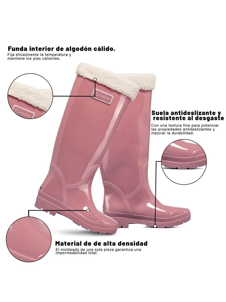 Bota De Agua Mujer Pvc Impermeable Comodo Moda Weide GH162-4