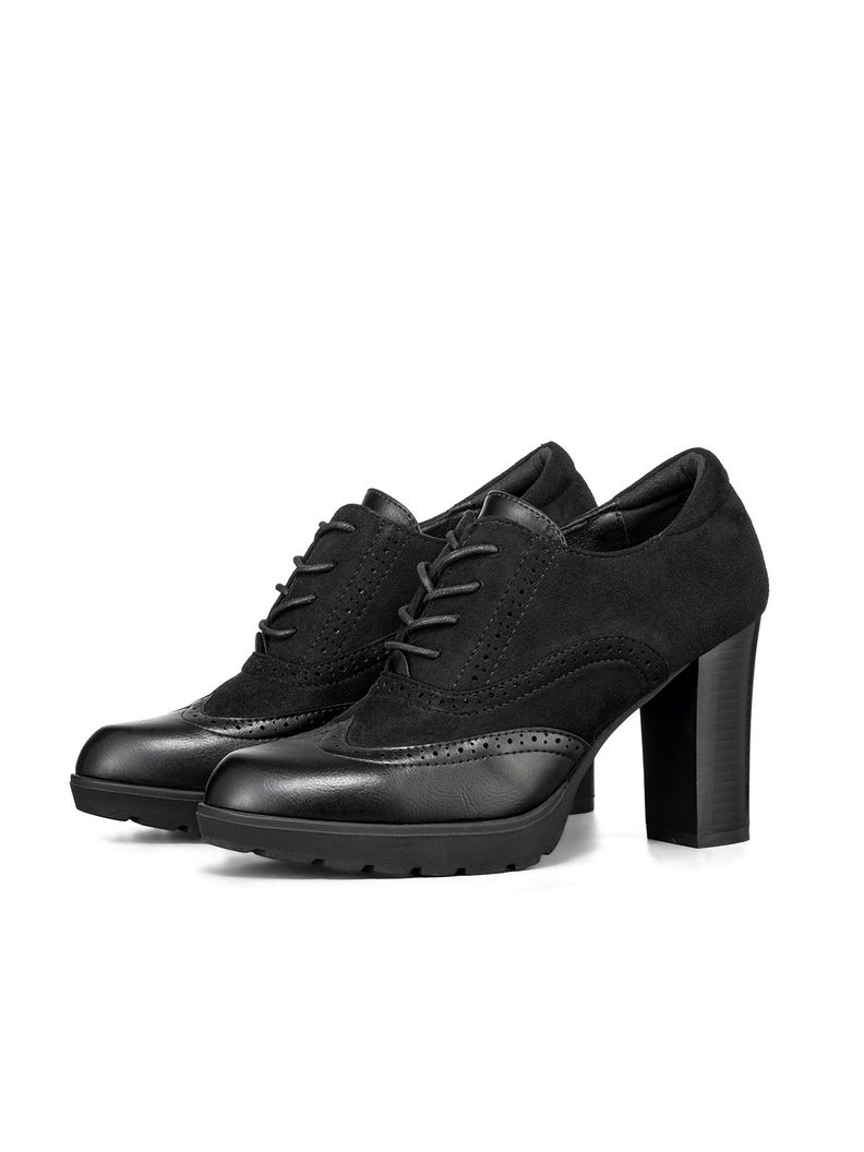 Botin Casual Dama Negro En Gamuza Vintage Weide QBM10-2