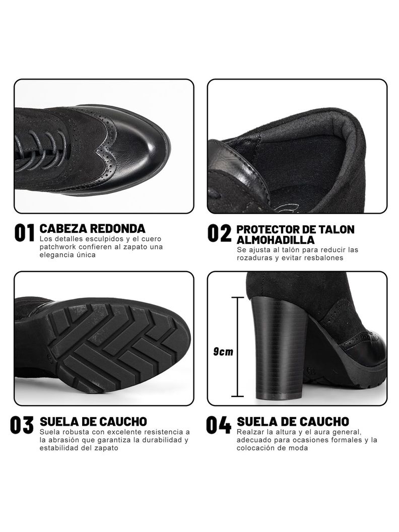 Botin Casual Dama Negro En Gamuza Vintage Weide QBM10-5