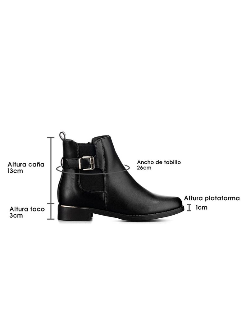 Botin Negro Casual Mujer Weide ZS51-5