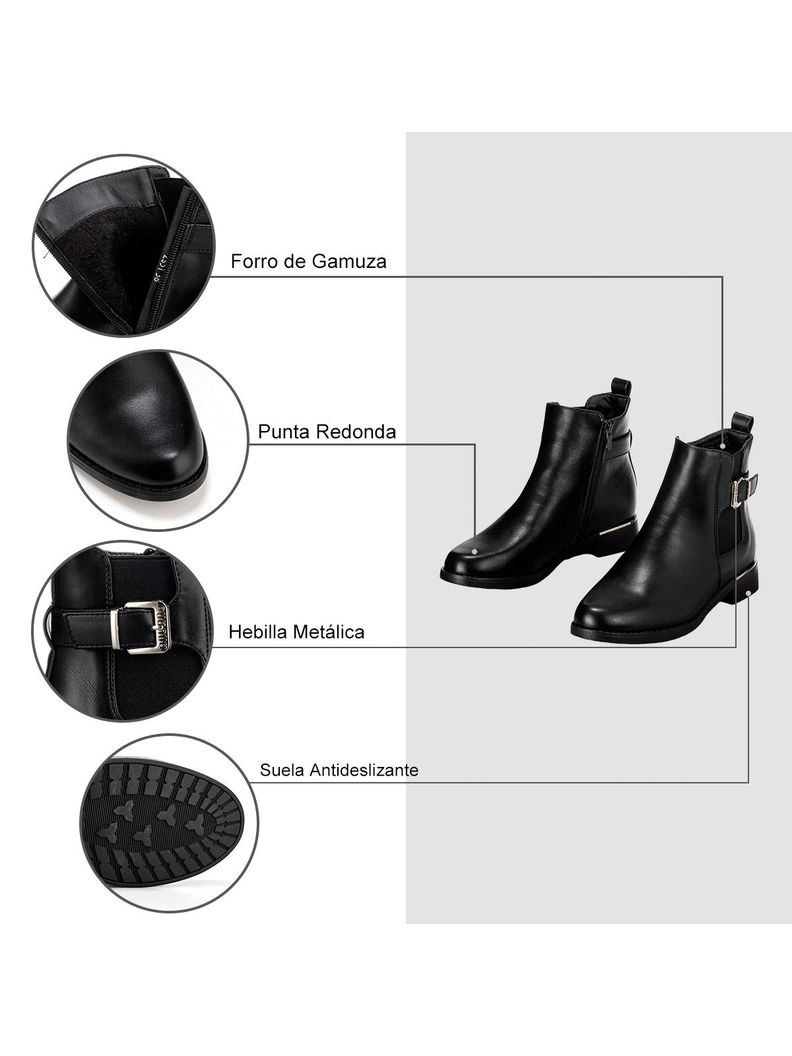 Botin Negro Casual Mujer Weide ZS51-6