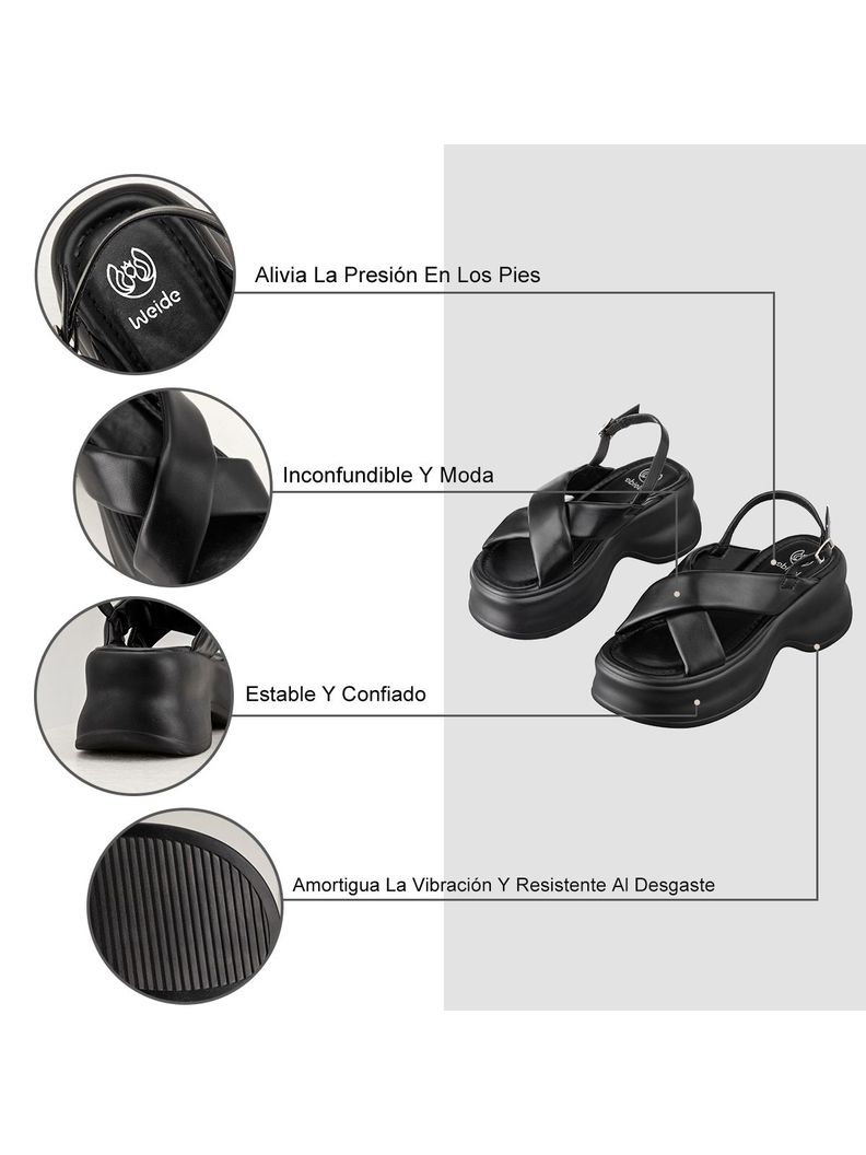 Sandalias Taco Casual Mujer Plataforma Weide YL88-5