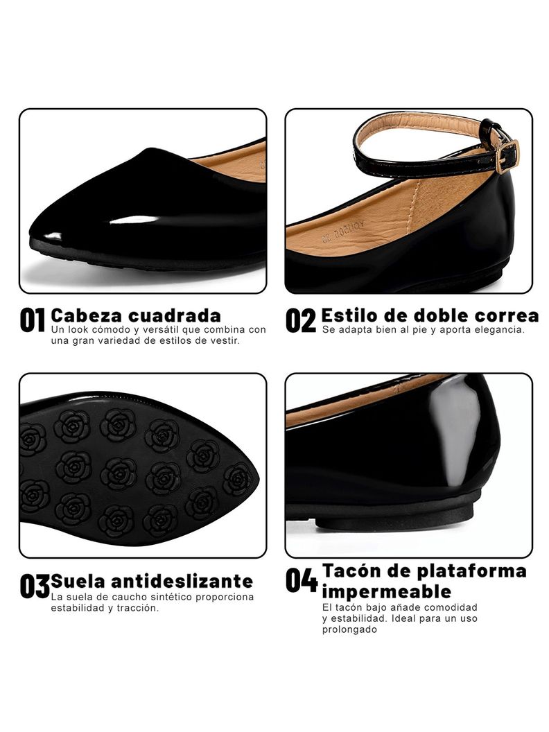 Ballerina Mujer Casual Charol Moda Plano Weide YOU505-5