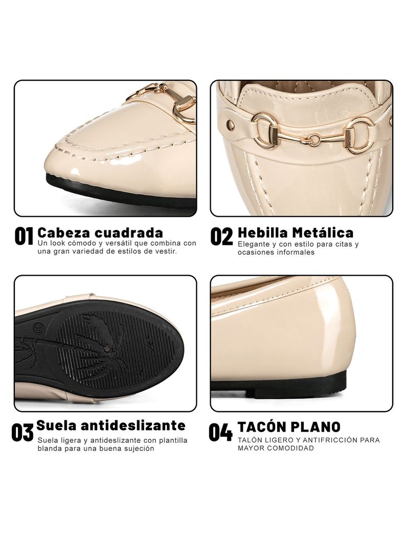 Mocasin Casual Mujer Vintage Clasico Charol Weide YOU508-5