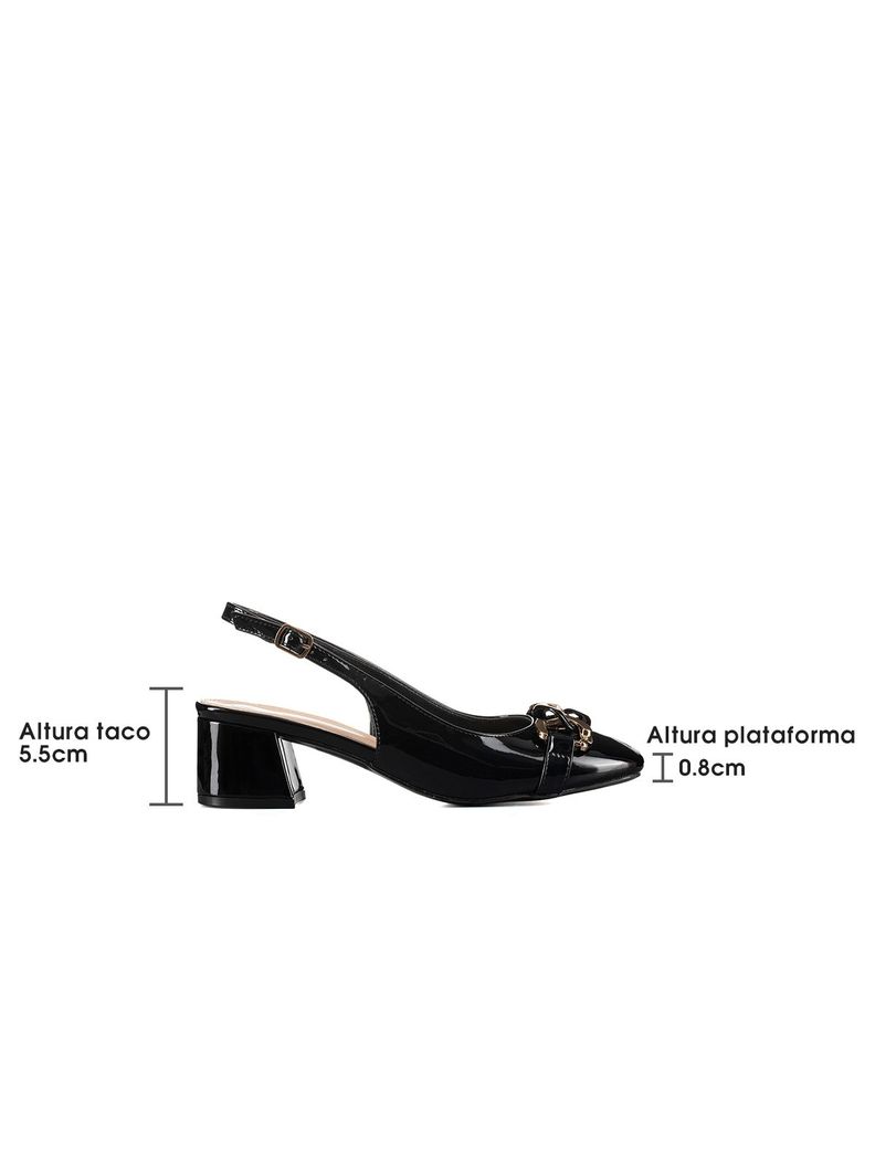 Zapatos Taco Casual Mujer Vintage Charol Hebilla Weide GHE32-4