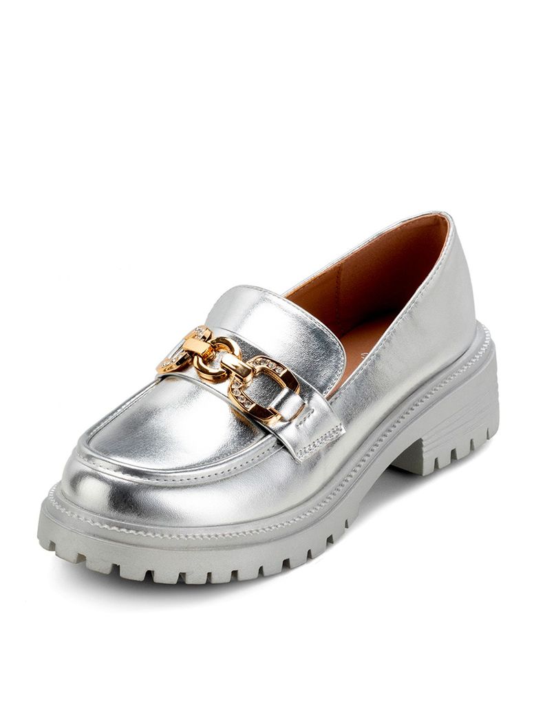 Zapato Taco Plateado Casual JN20 Weide-0