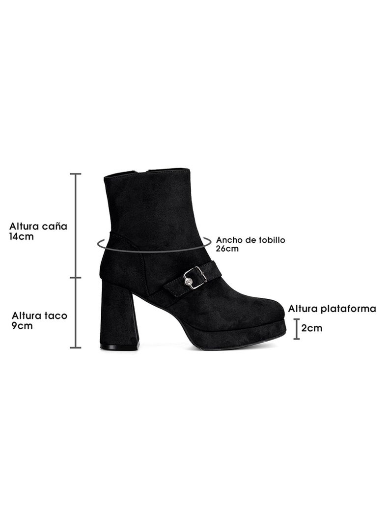 Botin Negro Casual Mujer Weide YL71-5