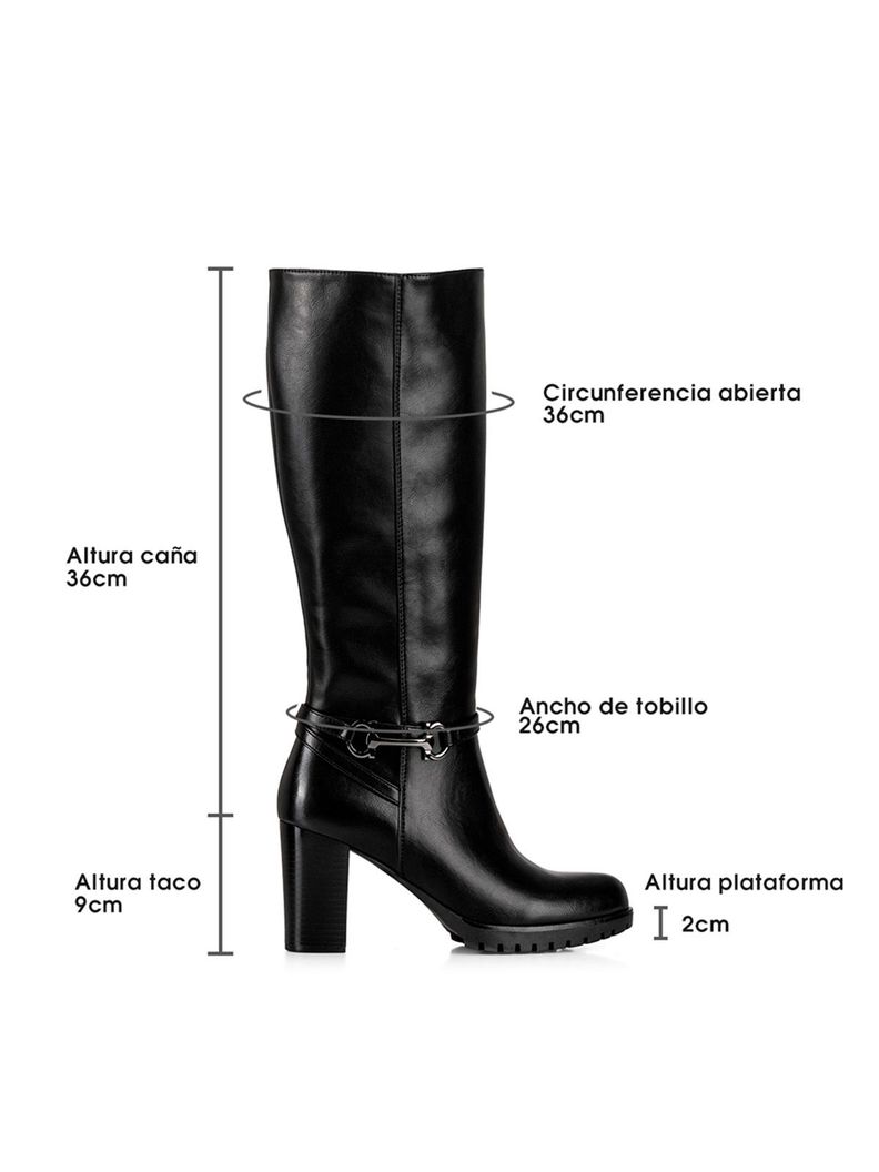 Bota Negro Casual Mujer Weide QBM01-6