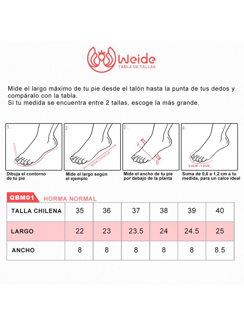 Bota Negro Casual Mujer Weide QBM01-5