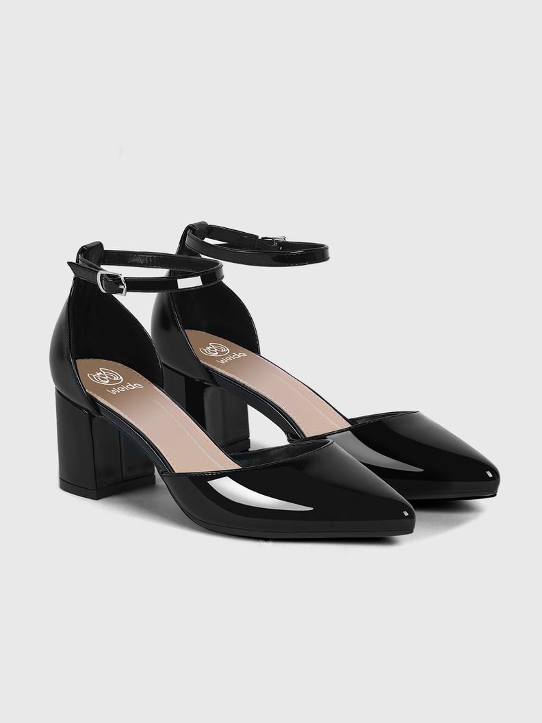 Zapato Taco Alto Negro Fiesta Mujer Weide GH63-4