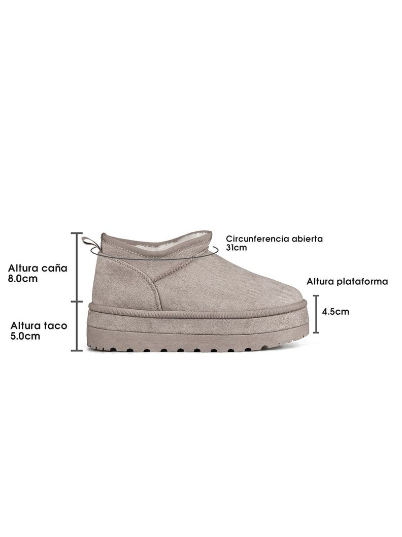 Botin Casual Mujer De Gamuza Comodo Weide LT200-5