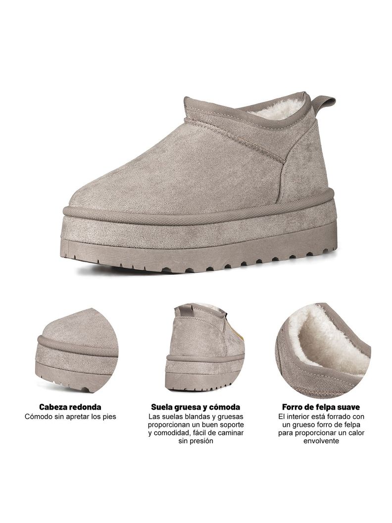 Botin Casual Mujer De Gamuza Comodo Weide LT200-6