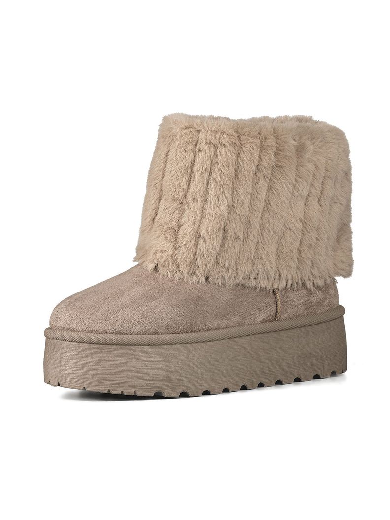 Botin Casual Mujer Vintage Moda Gamuza Con Felpa Weide SL23-0