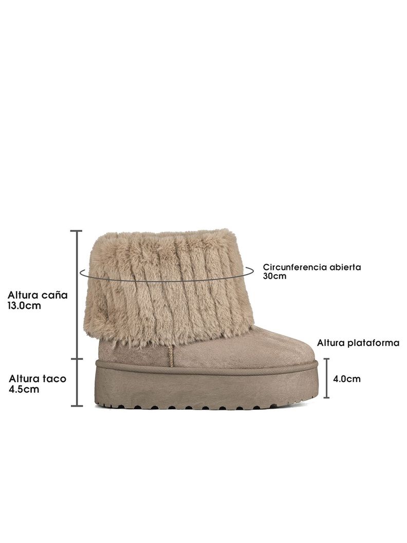 Botin Casual Mujer Vintage Moda Gamuza Con Felpa Weide SL23-5