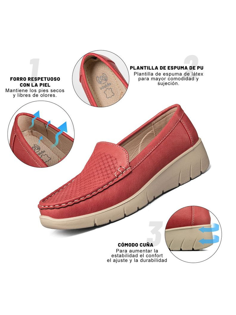 Mocasin Casual Mujer Clasico Comodo Eco Cuero Weide JML12-4