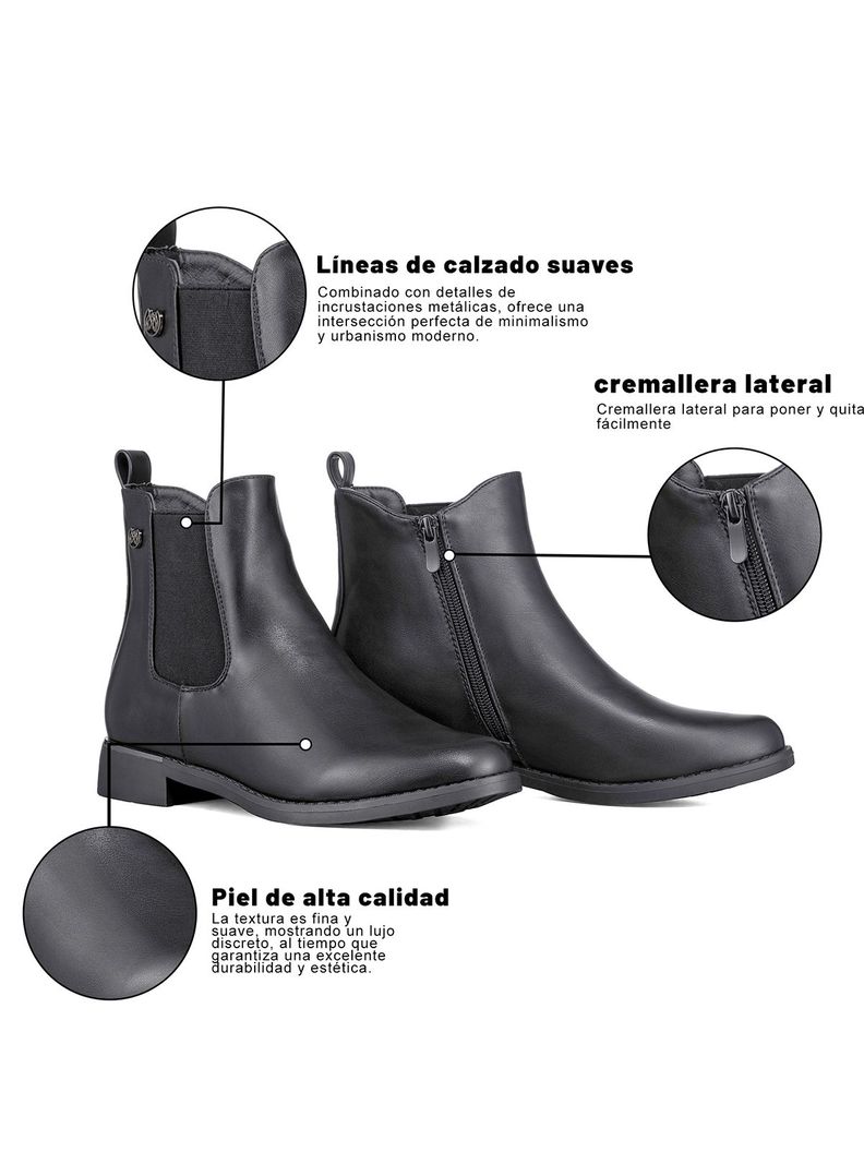 Botin Casual Mujer Eco Cuero Comodo Formal Moda Weide ZS61-4