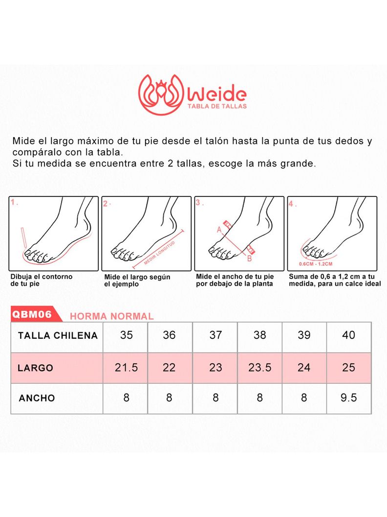 Botin Negro Casual Mujer Weide QBM06-3