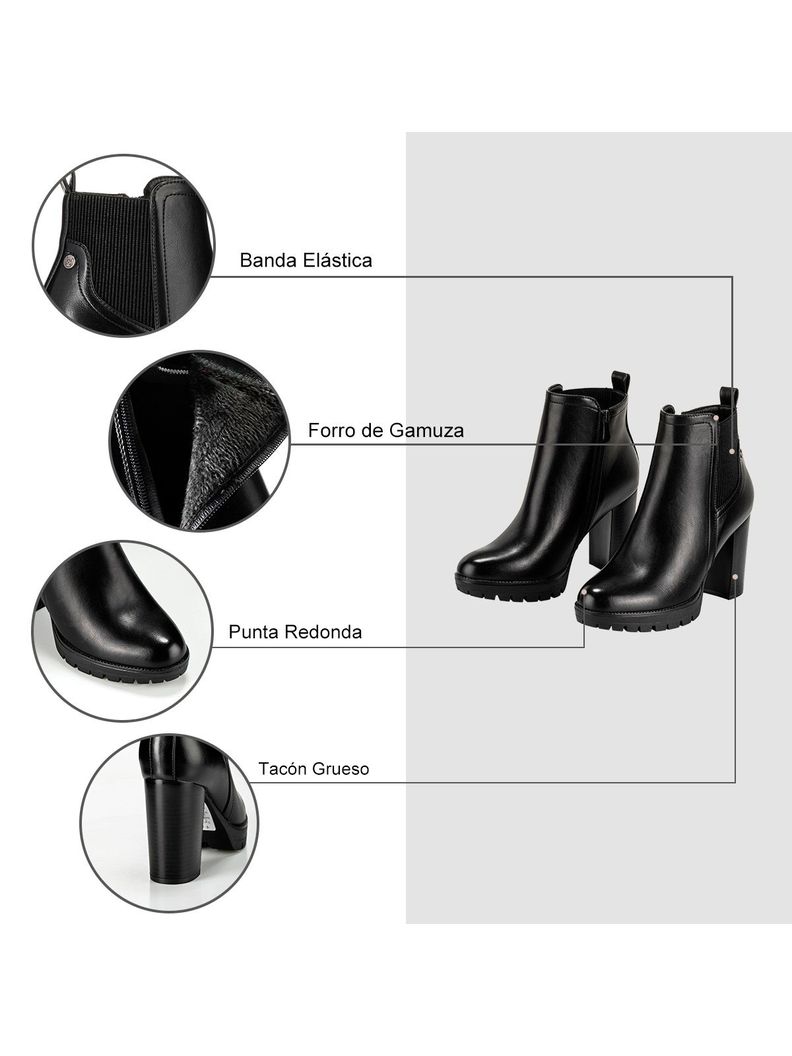 Botin Negro Casual Mujer Weide QBM06-6