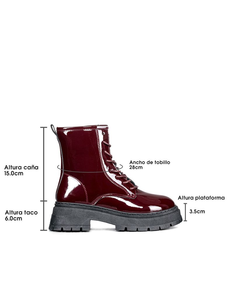 Botin Casual Mujer Burdeo Plataforma Weide SL30-3