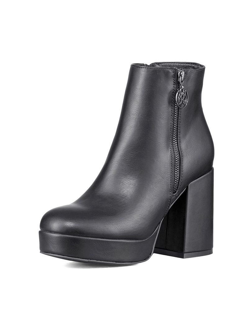 Botin Casual Mujer Eco Cuero Tacon Grueso Clasico Weide DH80-0