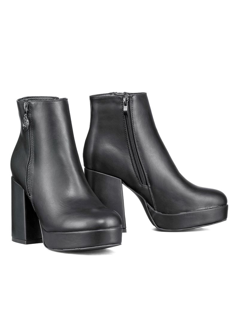 Botin Casual Mujer Eco Cuero Tacon Grueso Clasico Weide DH80-1