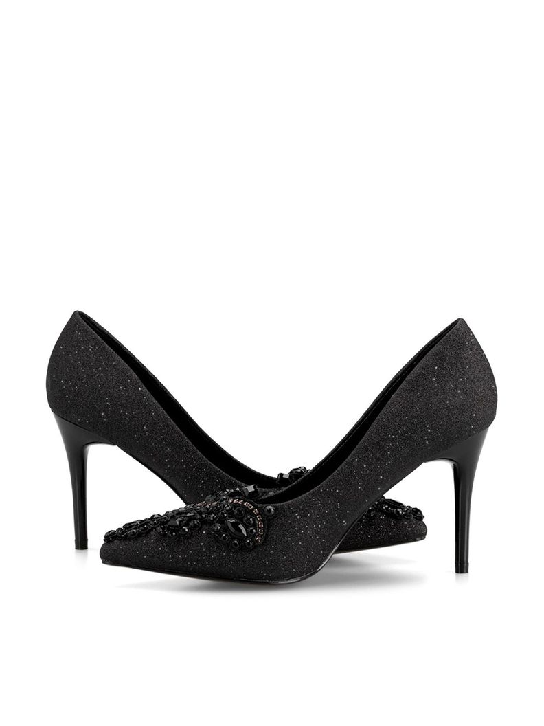 Zapato Taco Alto Negro Fiesta GHE13 Weide-2