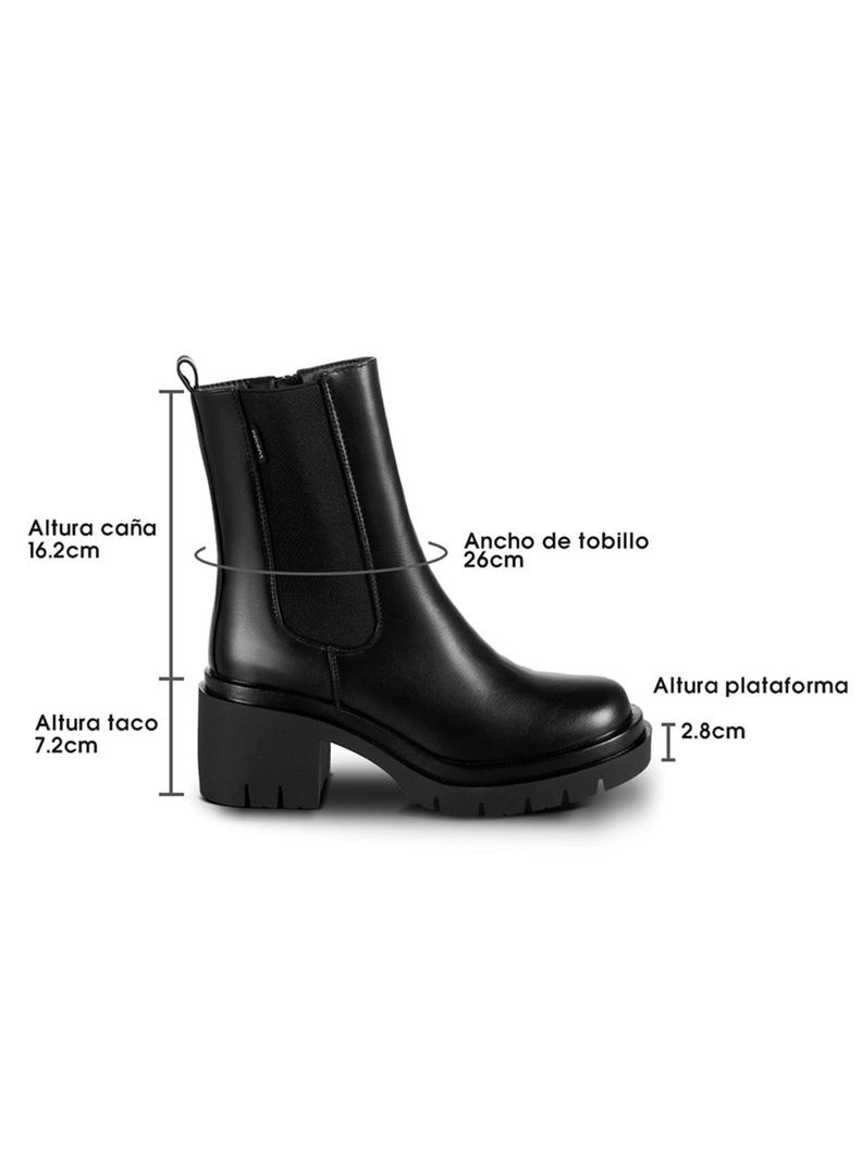 Botin Mujer Clara Negro Weide-5