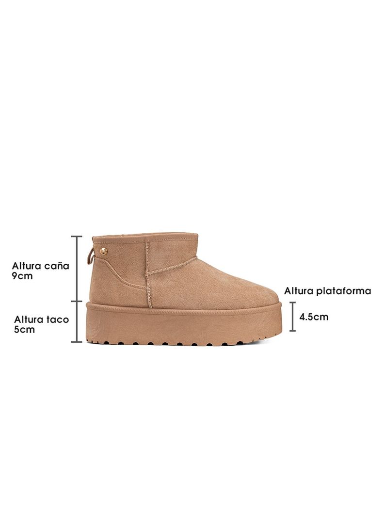 Botin Caqui Casual Mujer Weide LT123-5