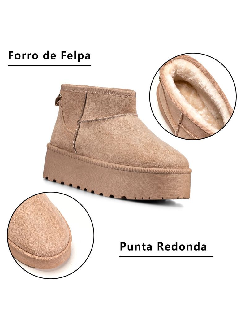 Botin Caqui Casual Mujer Weide LT123-6