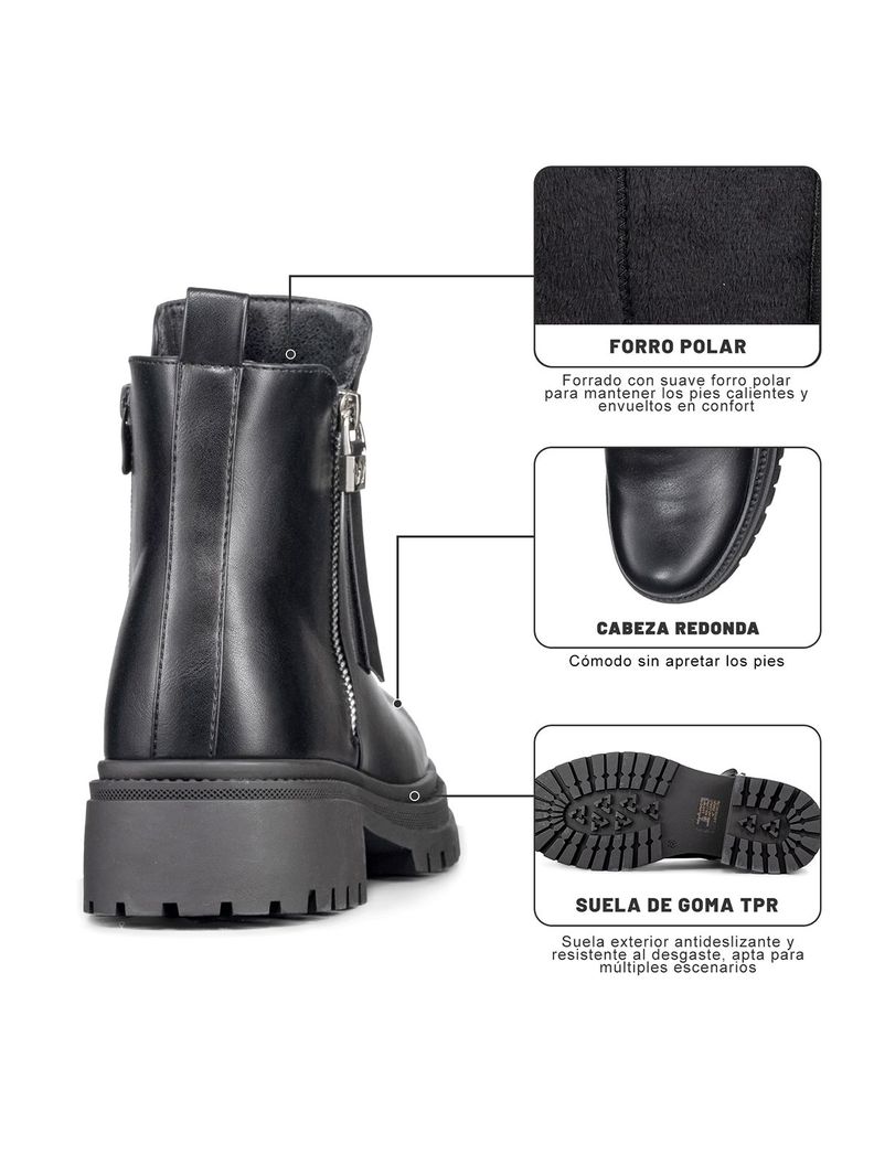 Botin Casual Mujer Eco Cuero Plataforma Vintage Weide ZS67-5