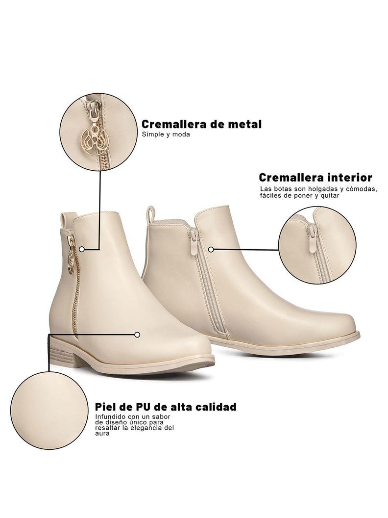 Botin Casual Mujer Eco Cuero Vintage Elegante Weide ZS68-4