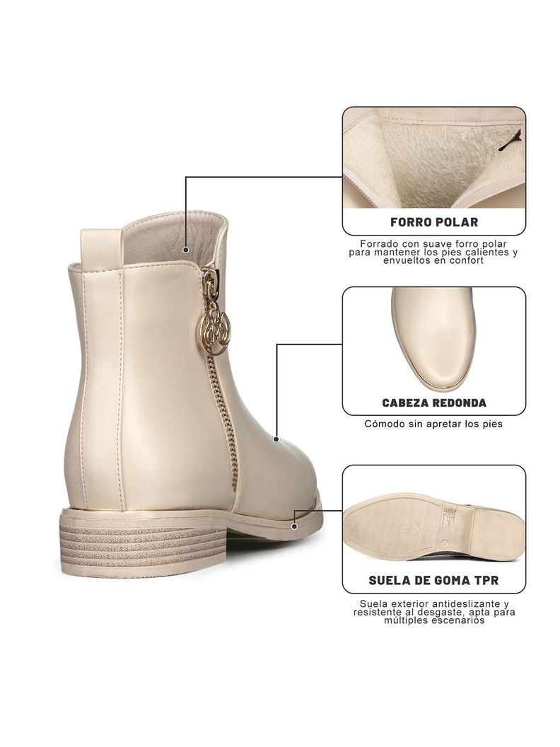 Botin Casual Mujer Eco Cuero Vintage Elegante Weide ZS68-5