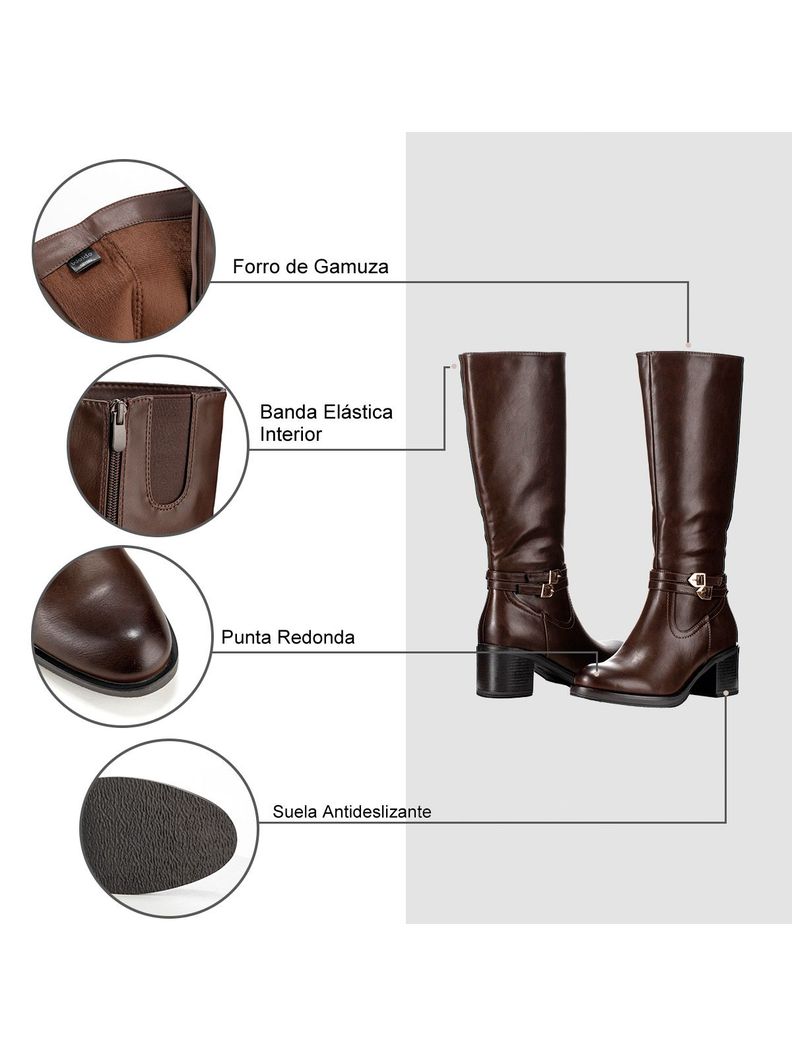 Bota Marron Casual Mujer Weide CZY582-6