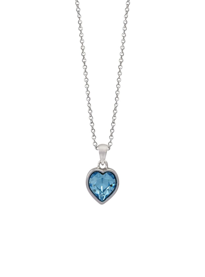 Collar blue love en cristal celeste-0