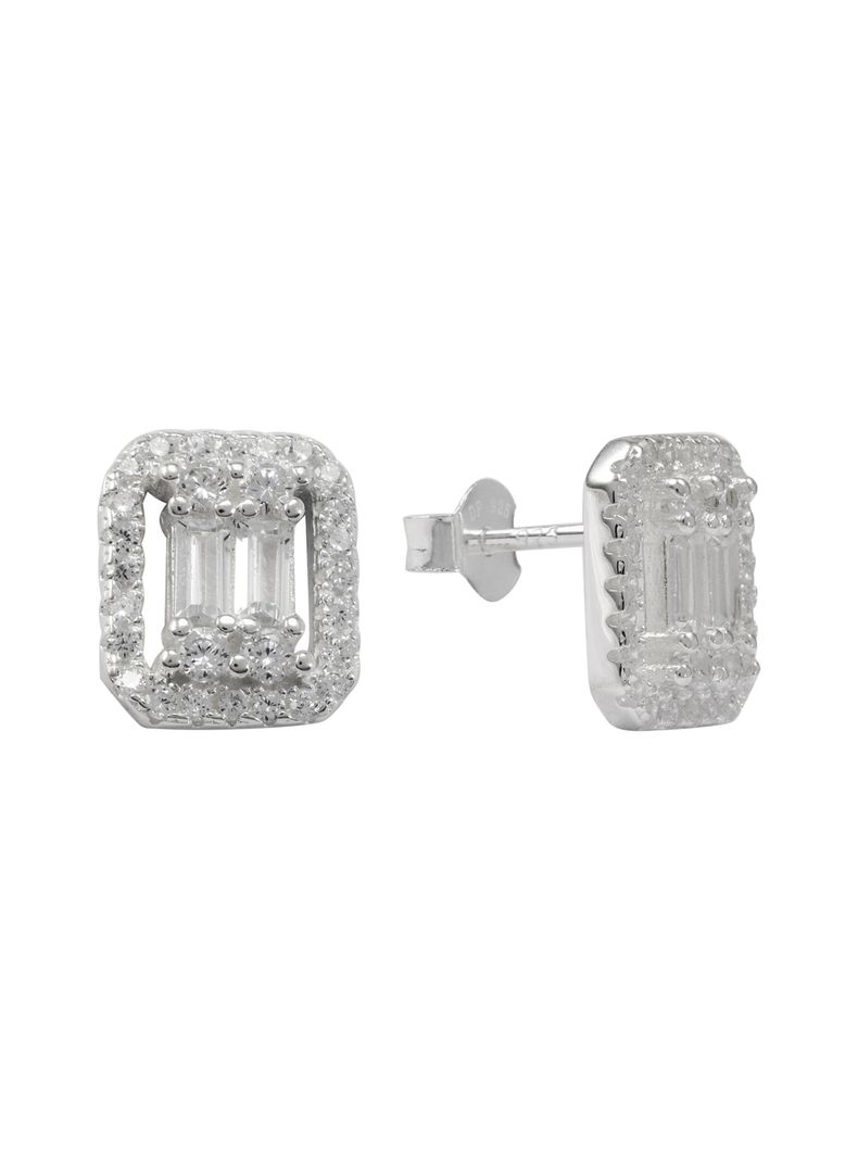 Aros pegados rectangular con circones-0