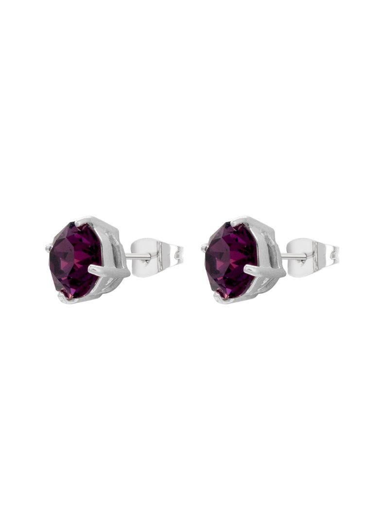Aro punto de luz canasto cuadrado cristal morado-0
