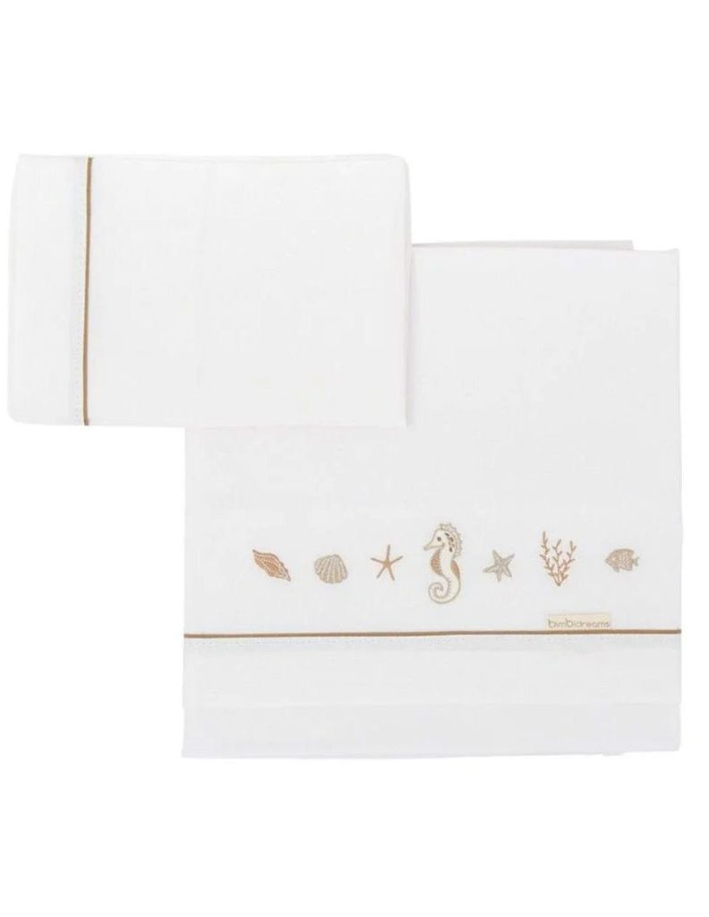 JUEGO SABANAS 100% ALGODON CUNA OCEAN BEIGE-0
