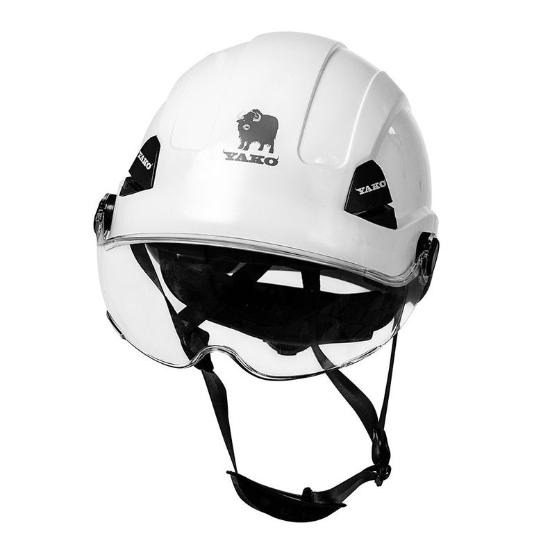 Casco Yako Blanco con visera Steelpro ISP-0